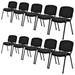 Gymax Stackable Polyester Seat Waiting Room Chair w/ Metal Frame Metal in Black | 31.5 H x 22 W x 20 D in | Wayfair GYM11134