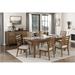 Loon Peak® Dials Counter Height Dining Set Wood/Upholstered in Brown | 40.5 H x 49 W x 81.5 D in | Wayfair 499F7874479C411E926292B5C8D8AEB6