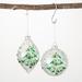 Hessle The Holiday Aisle® No Pattern Finial Ornament Glass in Green/White | 5.75 H x 4 W x 4 D in | Wayfair 7F765728FDC24901A3F6B63AF5A2D846