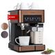 Klarstein Cafetiere avec Mousseur de Lait Cafetières Machines à Café et Machines à Expresso 20 Bar