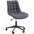 Idimex - Chaise de bureau talia, fauteuil pivotant sans accoudoirs, siège à roulettes réglables en