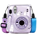 Étui en cristal transparent pour Instax Mini11 avec sac photo sac de rangement transparent coque