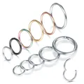 1pc runde Ohrringe Creolen Edelstahl Klapp segment Nasenring Piercing Clicker Lippen Ohr Knorpel