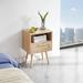 Rattan Nightstand with Power Outlet & USB Ports