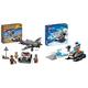 LEGO 77012 Indiana Jones Flucht vor dem Jagdflugzeug Action-Set mit baubarem Flugzeug-Modell & 60376 City Arktis-Schneemobil, Konstruktionsspielzeug-Set mit 3 Tier-Figuren