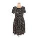 Gilli Casual Dress - A-Line Scoop Neck Short sleeves: Black Dresses - Women's Size X-Large