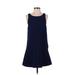 BB Dakota Casual Dress - DropWaist: Blue Solid Dresses - Women's Size Small