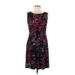 Just... Taylor Casual Dress - A-Line: Black Graphic Dresses - Women's Size 8