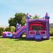 JumpOrange Purplish Commercial Grade Castle Bounce House Water Slide w/ Splash Pool (with Blower) in Pink | 180 H x 156 W x 372 D in | Wayfair