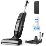 Tab T6 Pro Wet Dry Vacuum & Mop Combo Cleaner Machine w/ Voice Assistant & Self Cleaning Plastic in Black | 26 H x 13 W x 13 D in | Wayfair US007