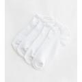 4 Pack White Trainer Socks New Look