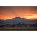 Loon Peak® Hortencia Sunset Over Longs Peak by Gerardobrucker Canvas in Gray/Orange | 8 H x 12 W x 1.25 D in | Wayfair