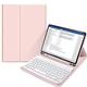 Tech-Protect SC Pen - Magnetische Hülle mit Tastatur, Cover mit Standfunktion, Auto Sleep/Wake Up Schutzhülle | Kompatibel mit iPad Air 4 2020/5 2022 | Rosa