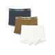 Calvin Klein Herren 3er Pack Boxershorts Trunks Baumwolle mit Stretch, Mehrfarbig (Vaporous Gry, Dark Olive, Blueberry), XXL