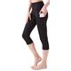 LOS OJOS Capri Leggings Damen – Yogahose mit Taschen, Workout-Leggings mit hoher Speck-Weg-Taille für Frauen