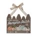 11.75" Fence Post Pumpkin Patch Harvest Wall Sign