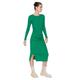 Trendyol Women's Woman Midi Bodycon Crew Neck Woven Dress, Emerald Green, XS