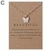 HARR Butterfly Pendant Plated Gold Clavicle Chain Necklace Cute Acrylic Color Butterfly Choker with Card for Women Ladies Girls Wedding Birthday Christmas Friendship Jewelry Favors K8M2