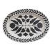 Hand Painted Stoneware Platter with Floral Design - 18.0"L x 13.0"W x 2.0"H