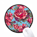 Pant Flower Life Sky Mouse Pad Desktop Office Round Mat for Computer