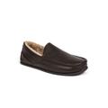 Wide Width Men's Spun Faux Leather Slippers by Deer Stags in Dark Brown (Size 14 W)