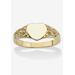 Women's Yellow Gold-Plated Heart Shaped Ring by PalmBeach Jewelry in Gold (Size 10)