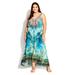 Escape Beaded Maxi Dress - blue escape