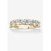 Women's 3.50 Cttw. Round Gold-Plated Sterling Silver Cubic Zirconia Wedding Ring by PalmBeach Jewelry in White (Size 11)