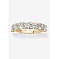 Women's 3.50 Cttw. Round Gold-Plated Sterling Silver Cubic Zirconia Wedding Ring by PalmBeach Jewelry in White (Size 7)