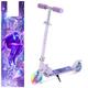 Kids Scooter Ages 4-7 Boys Girls with Light Up 2 Wheels, Adjustable Height Foldable Scooters (purple)