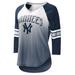 Women's G-III 4Her by Carl Banks White/Navy New York Yankees Lead-Off Raglan 3/4-Sleeve V-Neck T-Shirt