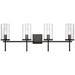 Oakland 32.5" Wide 4-Light Vanity Light - Black