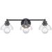 Julian 24" Wide 3-Light Vanity Light - Matte Black