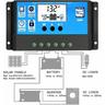 Régulateur de charge solaire Régulateur de panneau solaire Régulateur 12V/24V Avec USB 10A