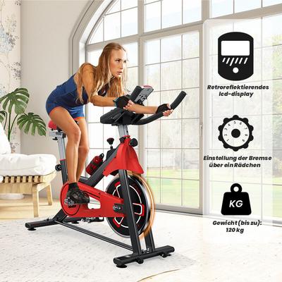Stationäres Heimtrainer Bigzzia Indoor-Cycling-Fahrrad mit schlankem Schwungrad, LCD-Monitor, Image