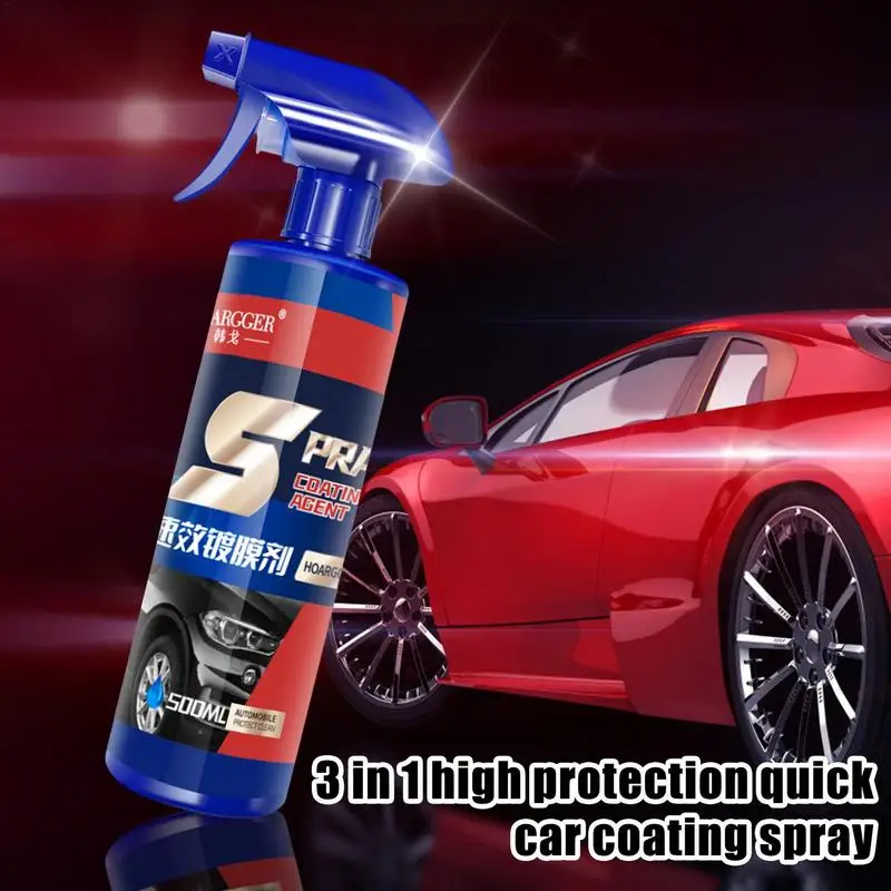 500 ml 3 In 1 Autolack Reparatur Keramik Beschichtung Spray Schnelle Nano-beschichtung Spray Wachs Automotive Hydrophobe polnischen Farbe Reiniger Image