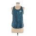 Nike Active Tank Top: Blue Chevron/Herringbone Activewear - Women's Size Medium