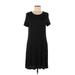 Gap Casual Dress - Shift Scoop Neck Short sleeves: Black Print Dresses - Women's Size Medium