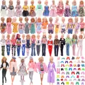 10Pcs/Set=5 Handmade Clothing Suit + 5 Pairs Shoes For Barbie Dress Doll Clothes 1/6 BJD Blyth Toys