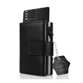 Credit Card Case Mini Wallet with Zip Coin Purse Men RFID Protection Genuine Leather Card Wallet