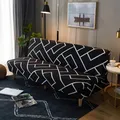 black geometric folding sofa bed cover sofa covers spandex stretchdouble seat cover slipcovers for