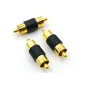 5pcs GOLD RCA Phono Coupler RCA Male to RCA Male Audio Video Connector
