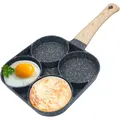 LMETJMA Egg Frying Pan Nonstick Pancake Pans 4-Cups Cookware Pancake Pan Egg Pan Suitable for Gas