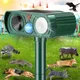 Animal Repeller Ultrasonic Solar Power Cat Dog Repellant Waterproof Animal Deterrent Scarecrow