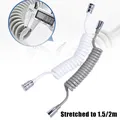 Telephone Line Shower Hose 1.5/2M Anti-wrap Spring Flexible Sprayer Connect Pipe Water Plumbing
