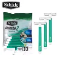 10 Razors/Lot Original SCHICK Exacta 2 Sensitive Disposable Manual Man Face Hair Beard Shaving