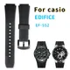 Black Men's Resin watchband For CASIO Edifice 5119 EF-552 EF-552D 25*20mm Convex mouth Waterproof