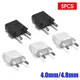 1-100pcs EU Plug Adapter CN AU JP US to EU Plug Adaptor Travel Adapter Electric KR Euro Plug