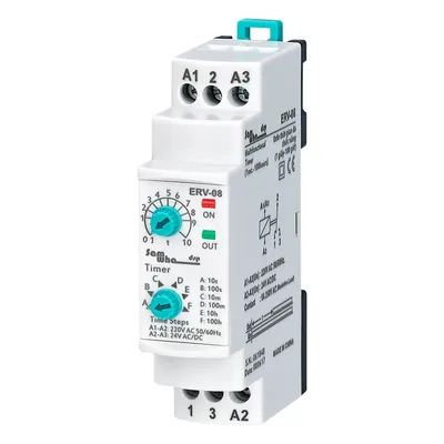 Samwha-Dsp ERV-08 On Delay Multifunctional Time Relay Electronic Adjustable (0,1Sec. - 100 Hours.)