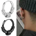 Classic Men Stainless Steel Hoop Earrings for Women Hip Hop Earring for Men Boy Earrings Punk Gothic